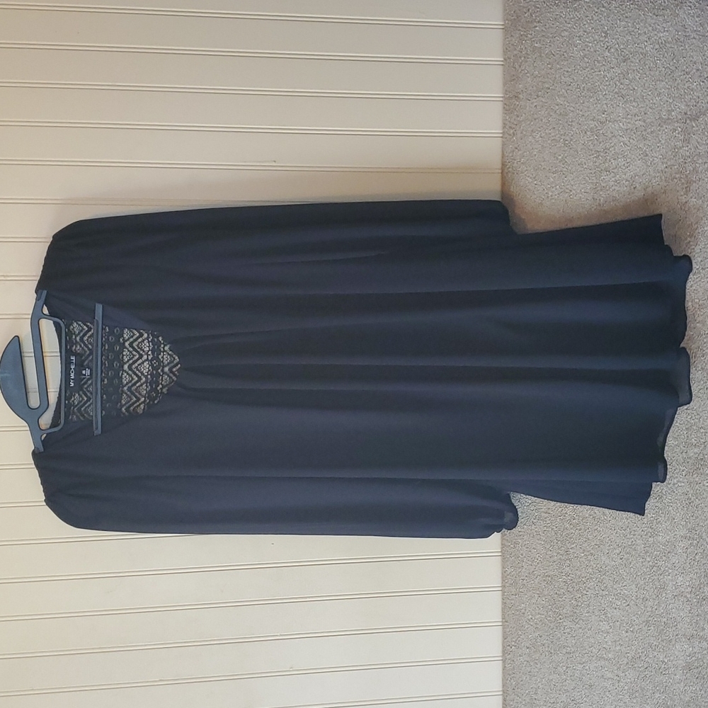EUC My Michelle baby doll dress medium black lace lined sheer